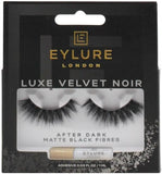 Eylure Velvet Noir After Dark – Mattschwarze, wiederverwendbare Wimpern + Kleber