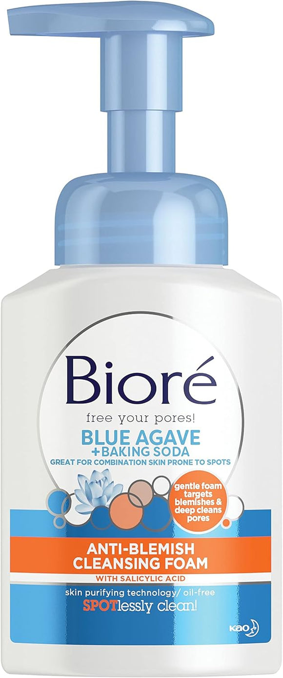 Biore Acne Anti Blemish Cleansing Foam Blue Agave Baking Soda 200ml