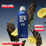 3 X Diesel Only The Brave 200ml Mens Body Spray