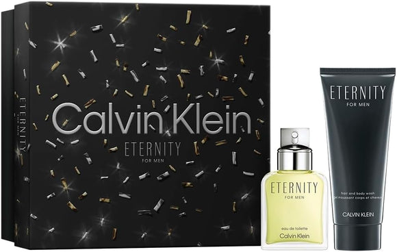 Calvin Klein Eternity Mens Gift Set 50ml Edt + 100ml Hair & Body Wash