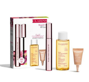 Clarins Wonder Mascara Set 50ml Cleansing Oil + 3ml Eye Smoother + 8ml Mascara