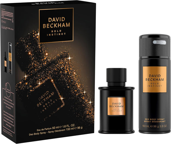 David Beckham Bold Instinct Mens Gift Set 50ml Edp + 150ml Deodorant Body Spray