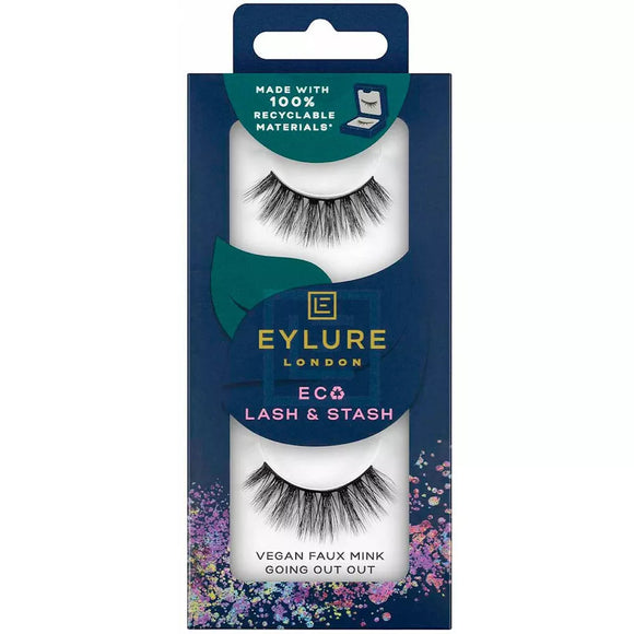 Eylure Eco Lash & Stash Going Out Out Vegan Faux Mink False Eyelashes