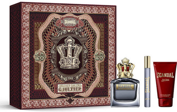 Jean Paul Gaultier Scandal Mens Gift Set 100ml Edt + 75ml Showergel + 10ml Edt