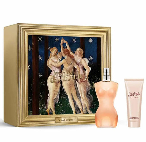 Jean Paul Gaultier Classique Gift Set 100ml Edt Spray + 75ml Perfumed Body Lotion Collectors Edition