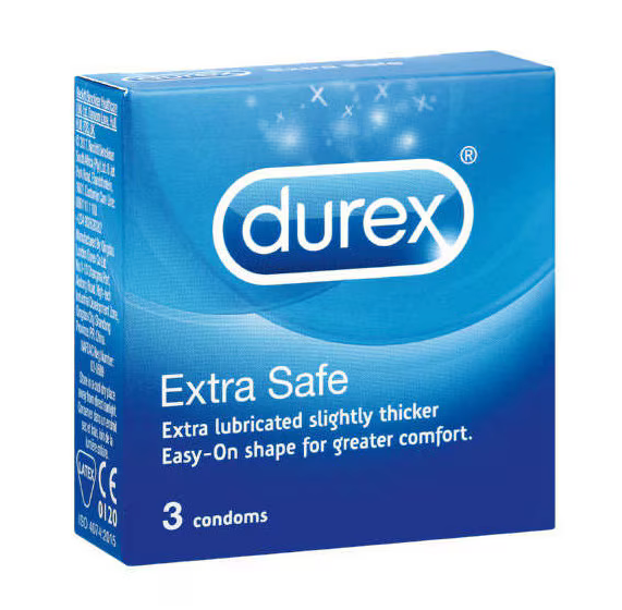 Durex Extra Safe Transparent Kondome Etwas dicker Extra Gleitgel 3er Pack