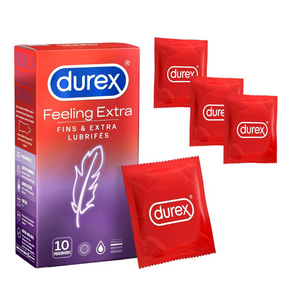 Durex Feeling Extra Condoms Thin & Exta Lubricated Condoms Multiple Quantities