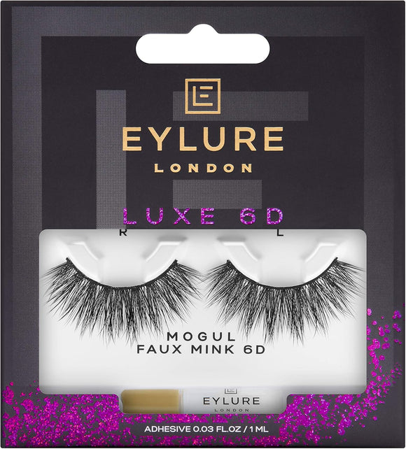 Eylure Luxe 6d Mogul Faux Mink Eyelashes With Adhesive