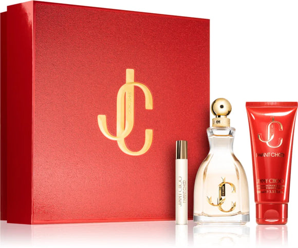 Jimmy Choo I Want Choo Gift Set 100ml Edp + 7.5ml Edp + 100ml Body Lotion