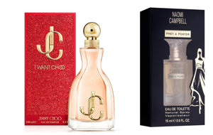 Jimmy Choo I Want Choo Edp 100ml & Naomi Campbell Pret A Porter 15ml Edt Bundle