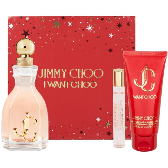 Jimmy Choo I Want Choo Gift Set 100ml Edp 7.5ml Edp 100ml Body Lot Cosmetics Corner