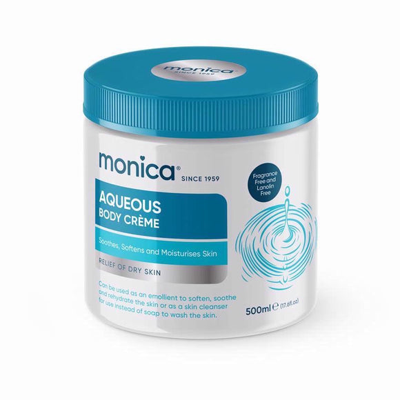 2er-Pack – Monica Aqueous Körpercreme für trockene Haut, 500 ml 